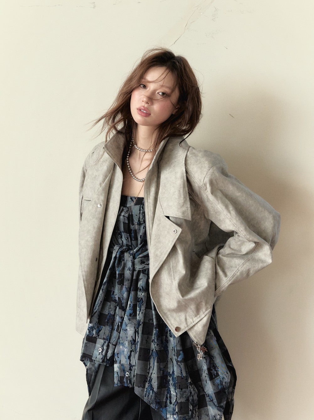 VIA PITTI [Best Seller] V24DC101 Boyfriend Coat &amp; Slip top(2color)
