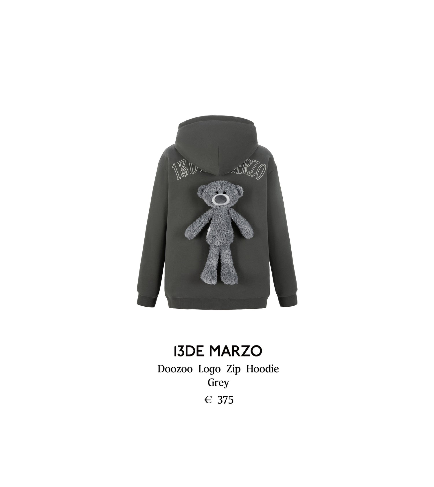 13DE MARZO Doozoo Logo Zip Hoodie