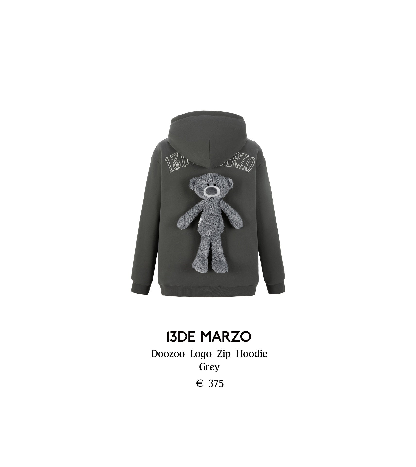 13DE MARZO Doozoo Logo Zip Hoodie