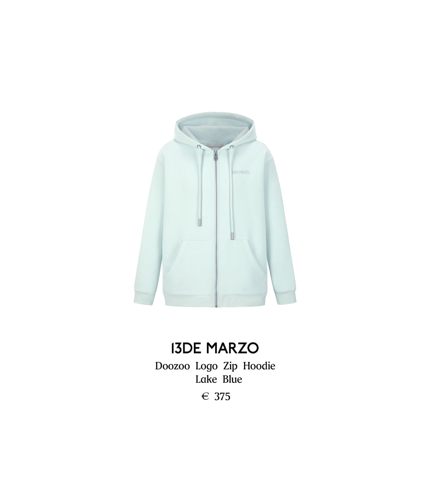 13DE MARZO Doozoo Logo Zip Hoodie