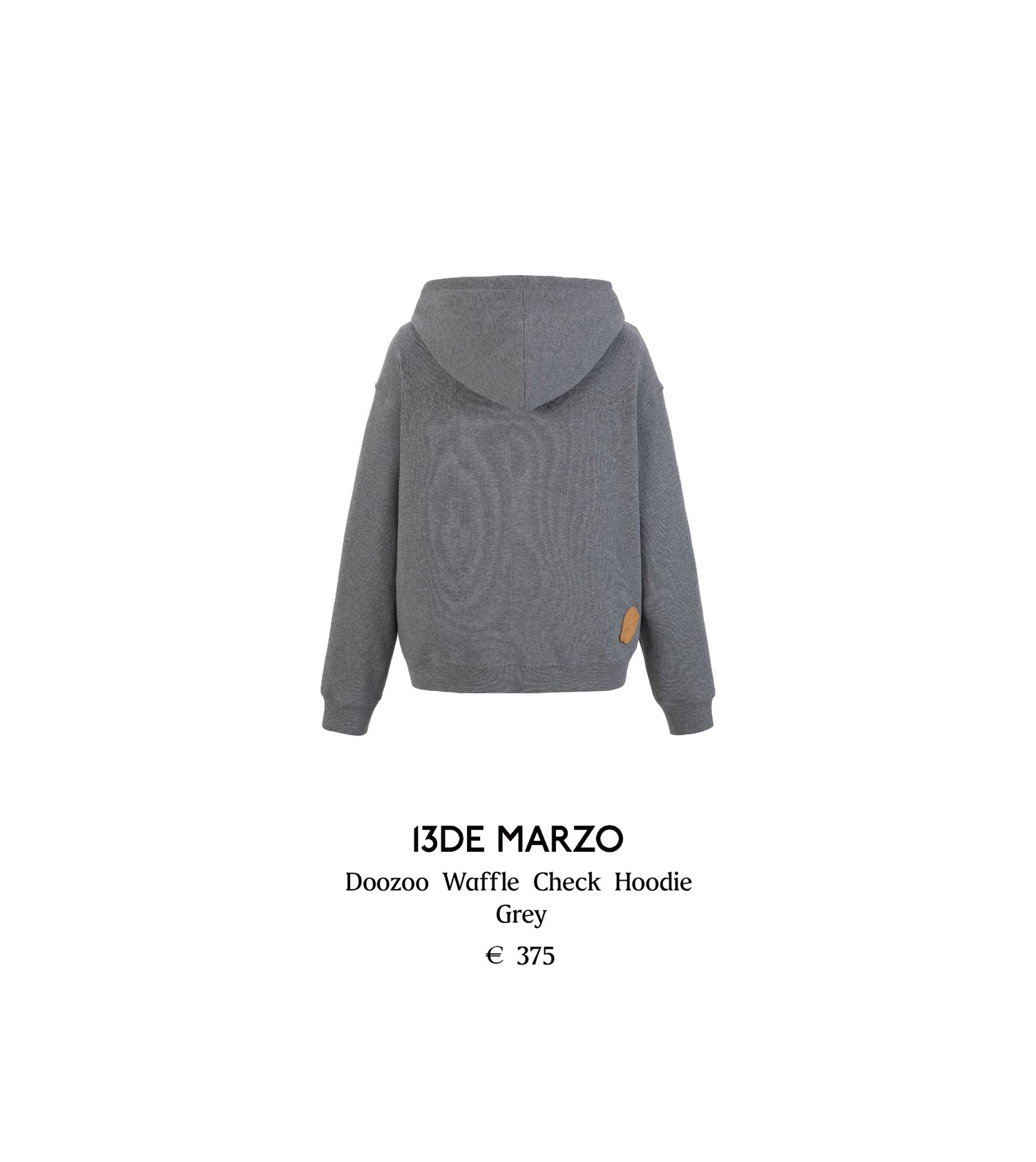 13DE MARZO Doozoo Waffle Check Hoodie