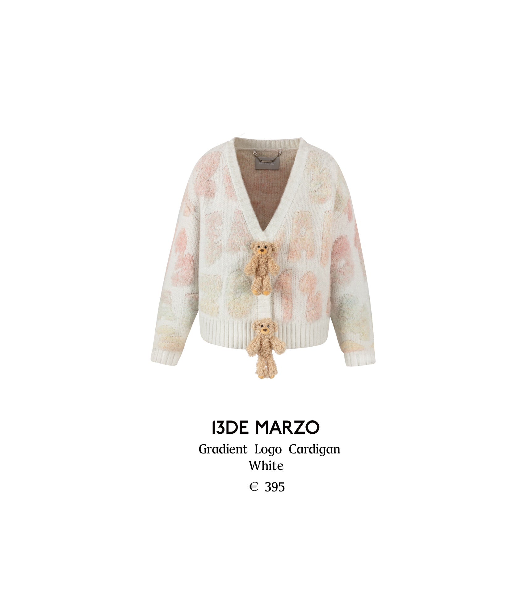 13DE MARZO Gradient Logo Cardigan