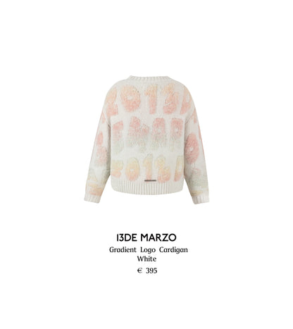 13DE MARZO Gradient Logo Cardigan