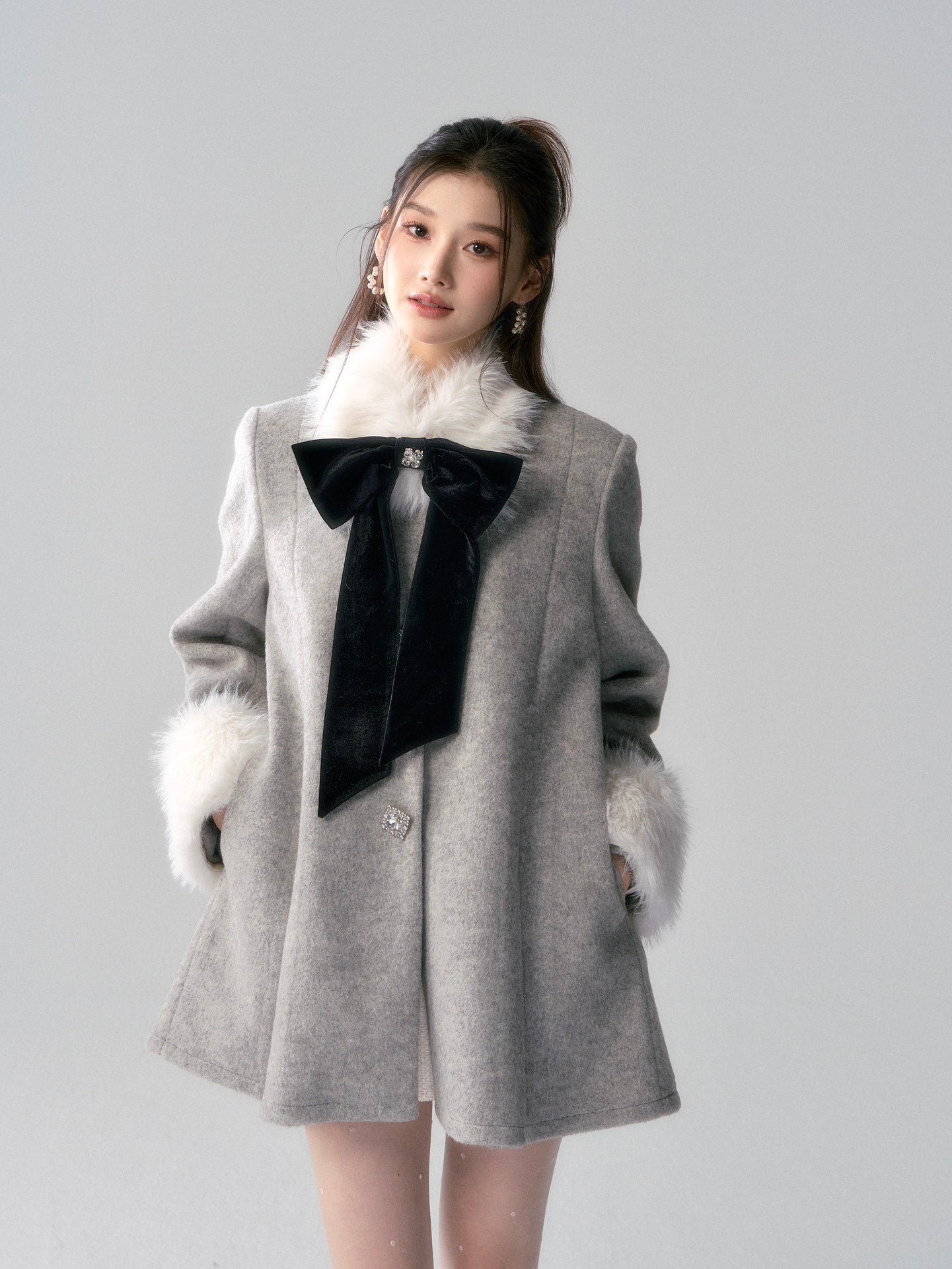 Lafreedom Snow White Midi Coat(2color)