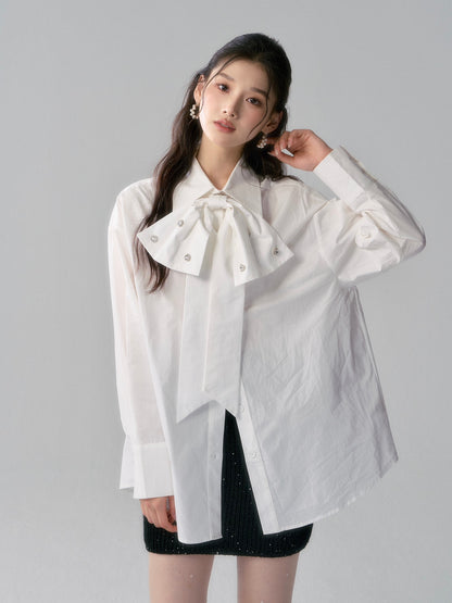 Lafreedom White Bow Shirt