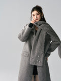 Lafreedom Diamante Button Max Coat(2color)