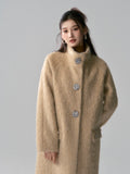 Lafreedom Diamante Button Max Coat(2color)