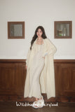 Wild Shadow Cream Knit Set(dress+cardigan)