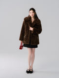 Lafreedom LAC341023 Diamante Fur Coat(2color)