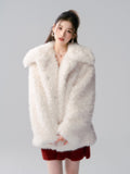 Lafreedom LAC341023 Diamante Fur Coat(2color)