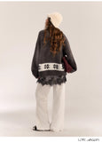 AsGony ASG24582 Deer Print Grey Cardigan