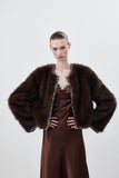 LJOS Diamonte Brown Fur Coat