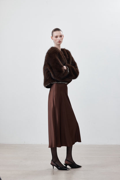 LJOS Diamonte Brown Fur Coat