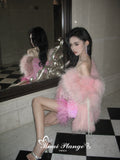 Mimi Plange Pink Fur Coat