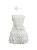 Jean Soo Lace Puffy White Sheath Dress