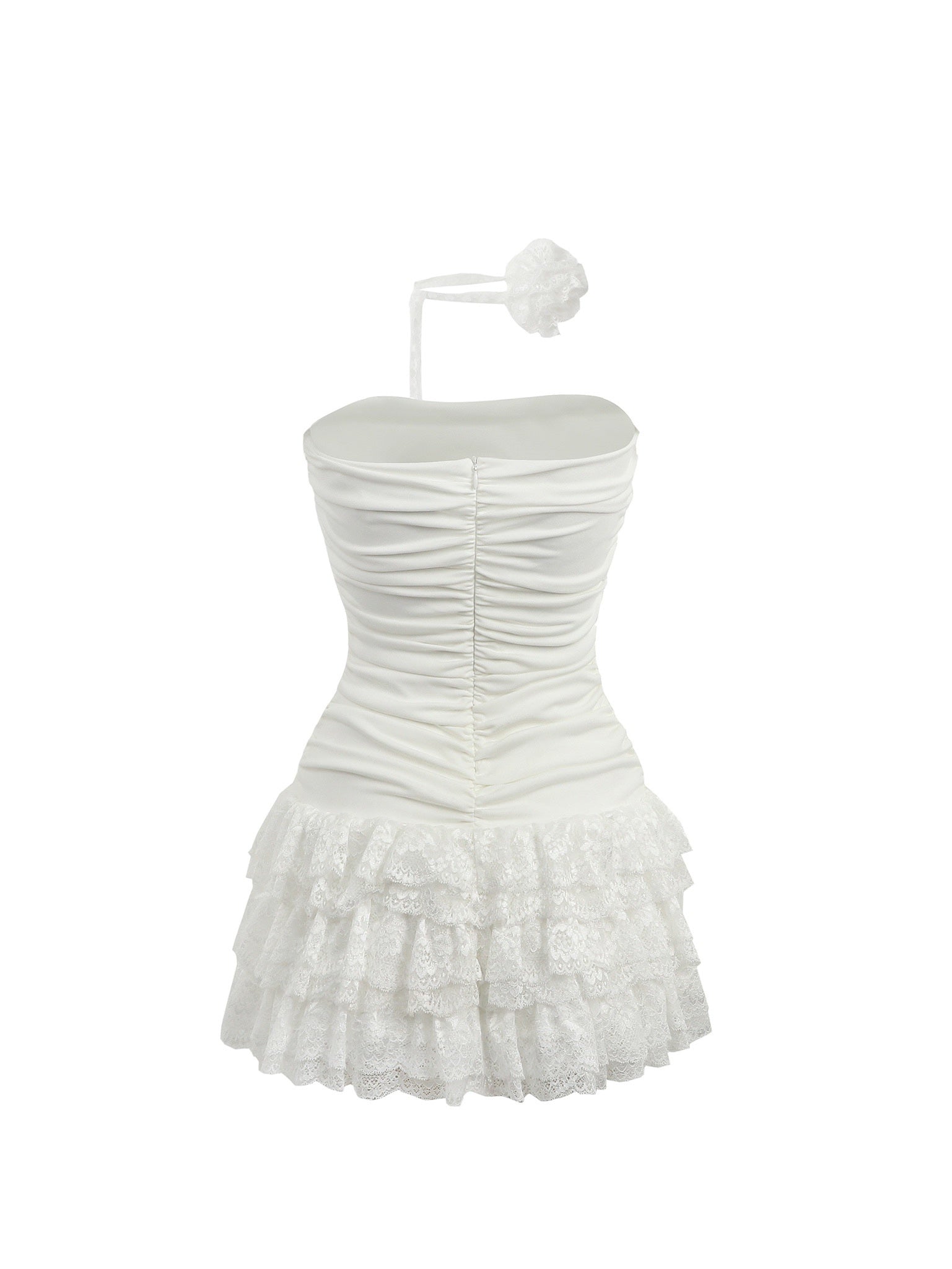 Jean Soo Lace Puffy White Sheath Dress