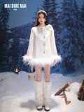 MAIDIREMAI MDM244MI1221 Snow White Cape Coat