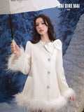 MAIDIREMAI MDM244MI1221 Snow White Cape Coat