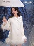 MAIDIREMAI MDM244MI1221 Snow White Cape Coat