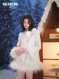 MAIDIREMAI MDM244MI1221 Snow White Cape Coat