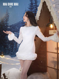 MAIDIREMAI MDM244MI1245 Cloud White Mini Dress