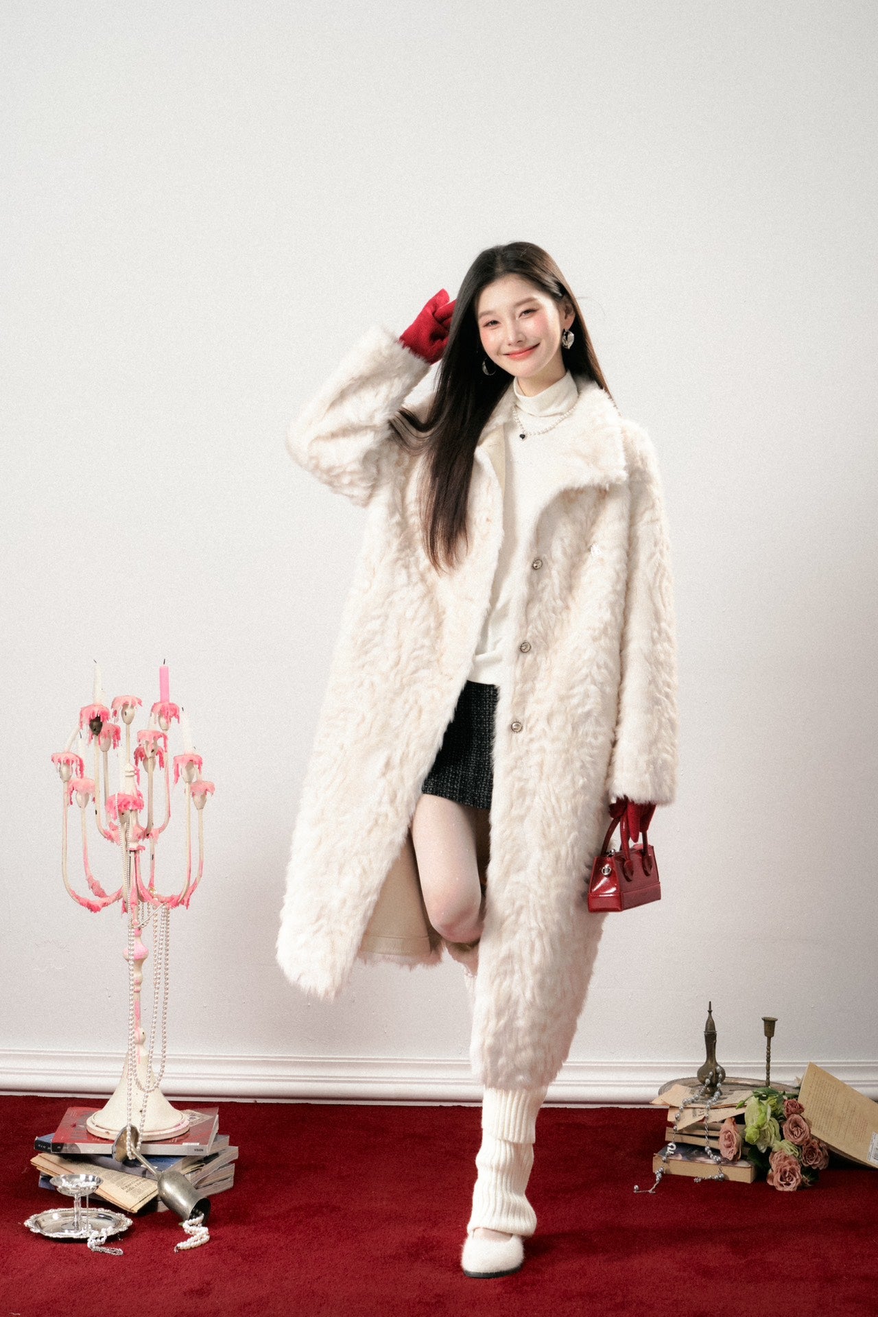 Lafreedom LAF341110 Snow Fur Maxi Coat