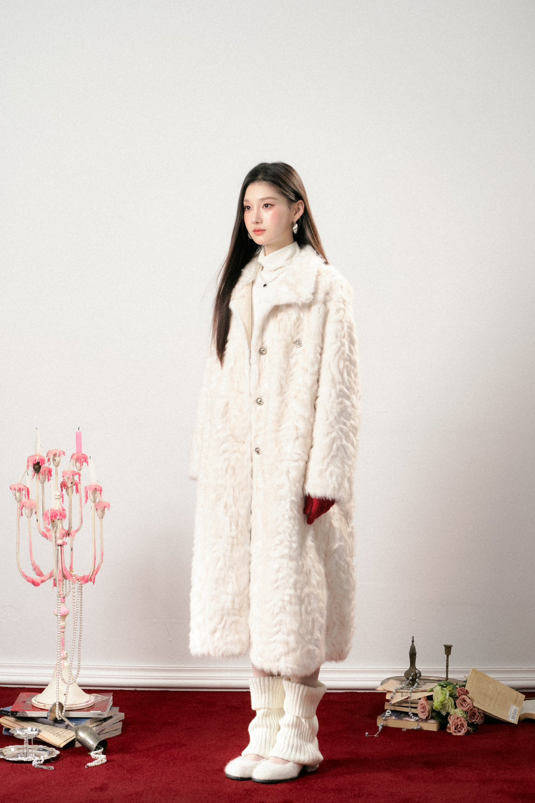 Lafreedom LAF341110 Snow Fur Maxi Coat