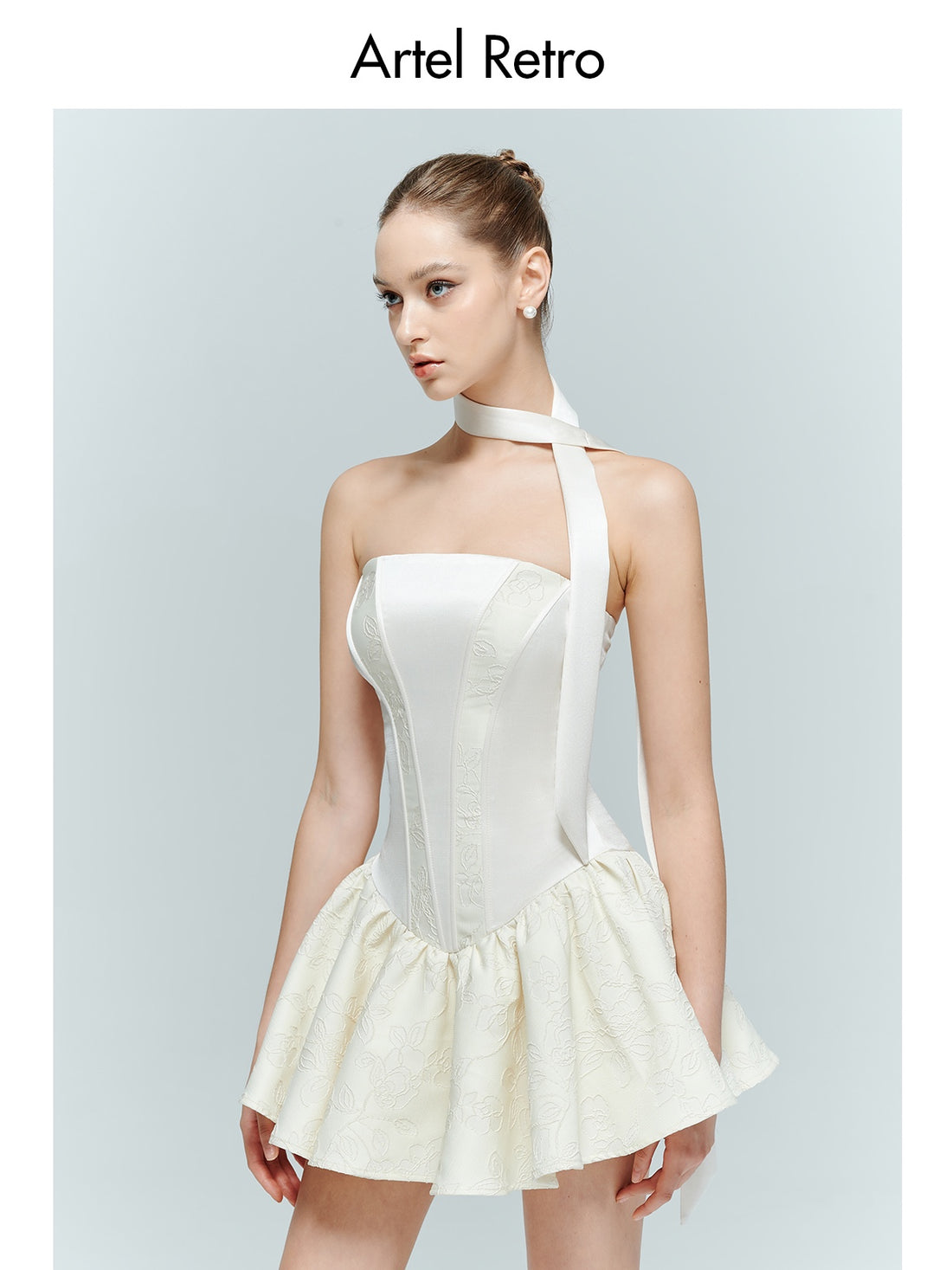 Artel Retro AR-24AW-D003 Strapless fishbone puffy skirt (2color)