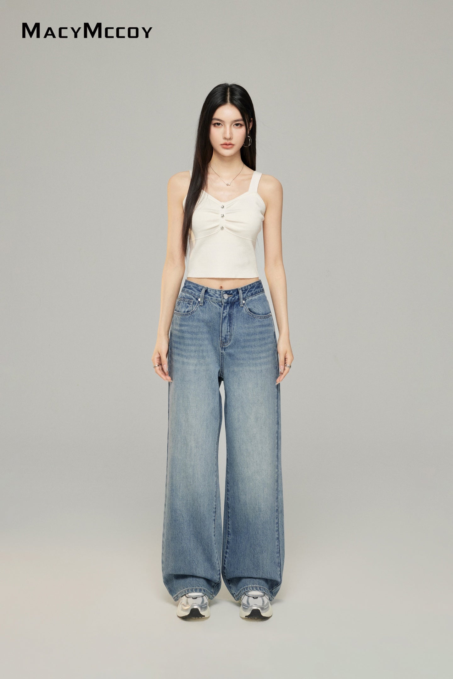 Macy Mccoy  MMC2025007 Embroidered jeans (2color)