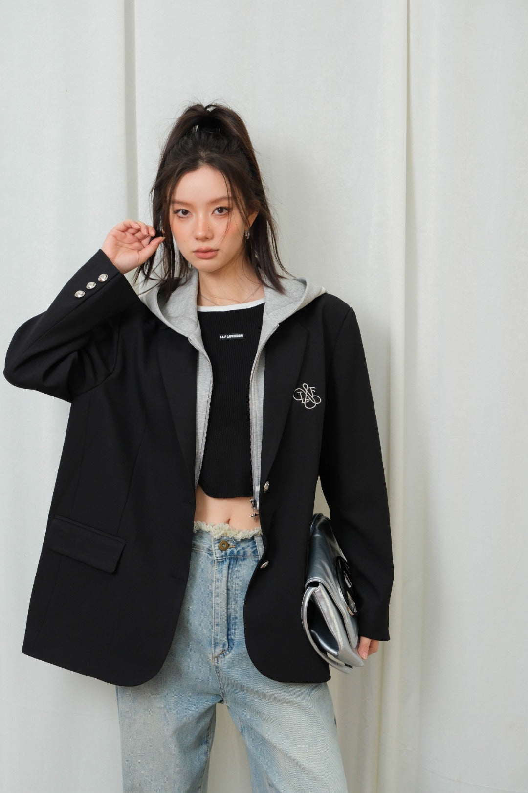 LAFREEDOM SALE LAC330917 Detachable Blazer(black)