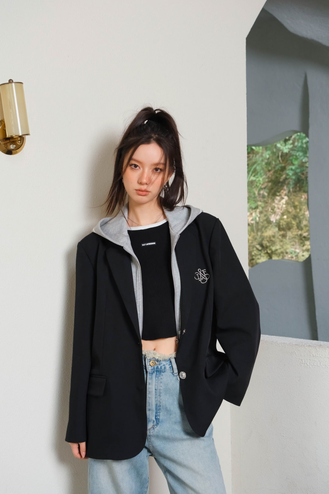LAFREEDOM SALE LAC330917 Detachable Blazer(black)