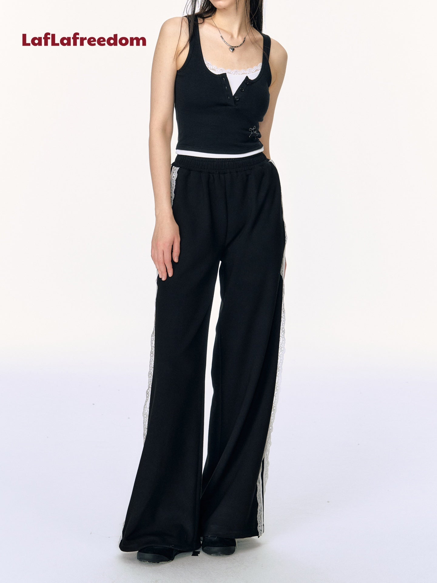 Lafreedom SALE LAF340711 Lace simple casual loose pants