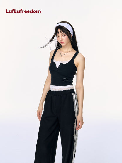 Lafreedom SALE LAF340711 Lace simple casual loose pants