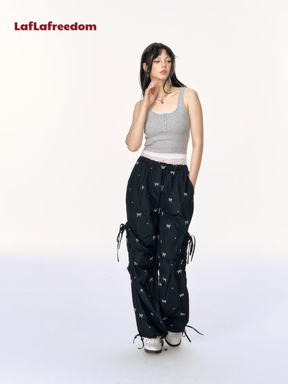 Lafreedom SALE LAF340522 Bow tie casual work pants