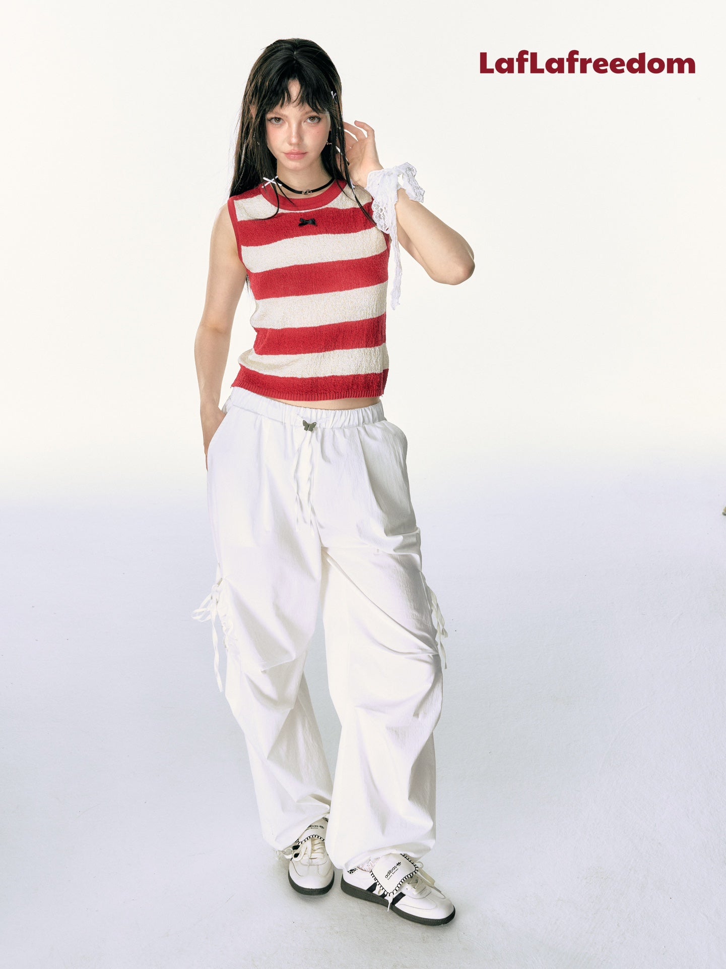 Lafreedom SALE LAF340522 Bow tie casual work pants