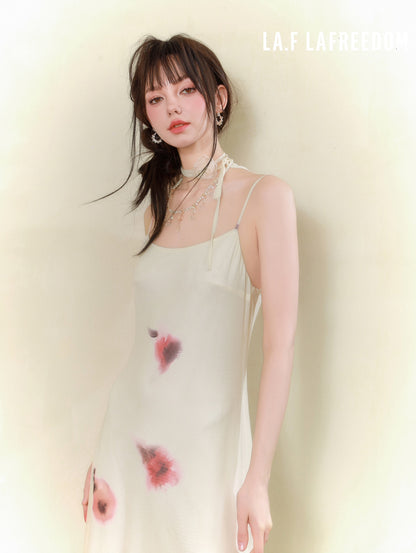 Lafreedom SALE LAF340328 Printed camisole dress cardigan two-piece set
