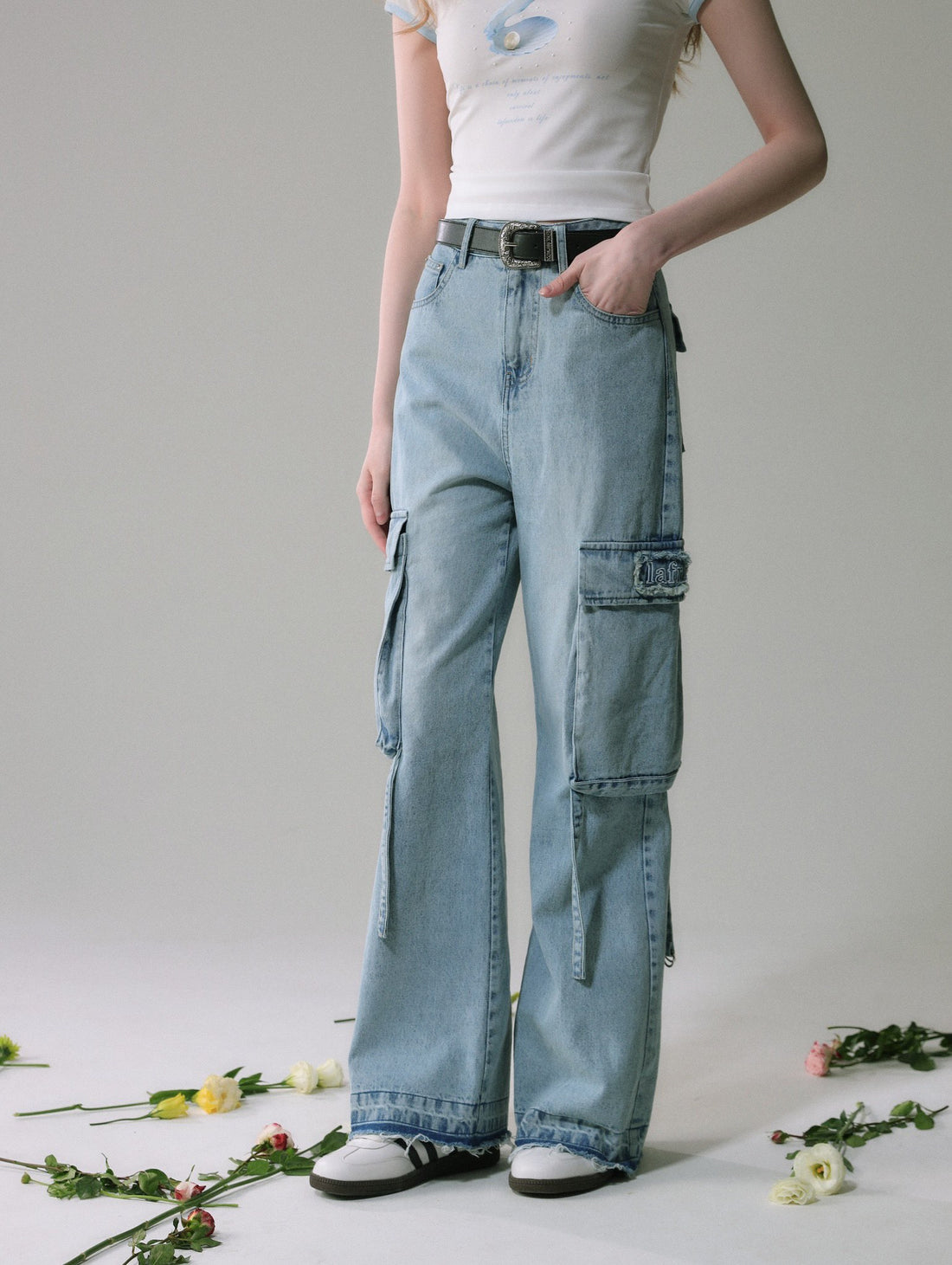 Lafreedom SALE LAF340304 Casual and minimalist workwear straight leg jeans