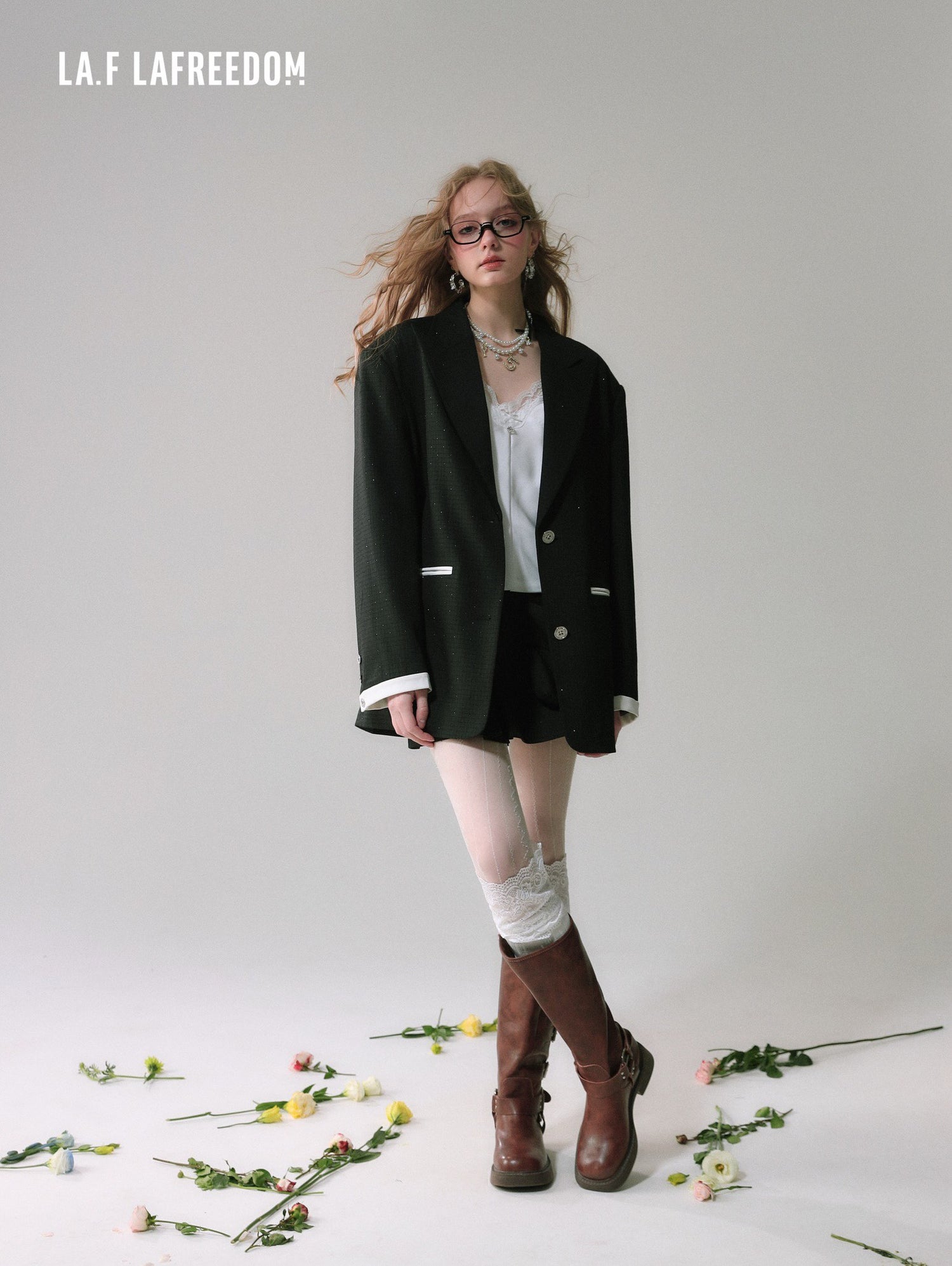 Lafreedom SALE LAF340217 Minimalist sparkling patchwork jacket