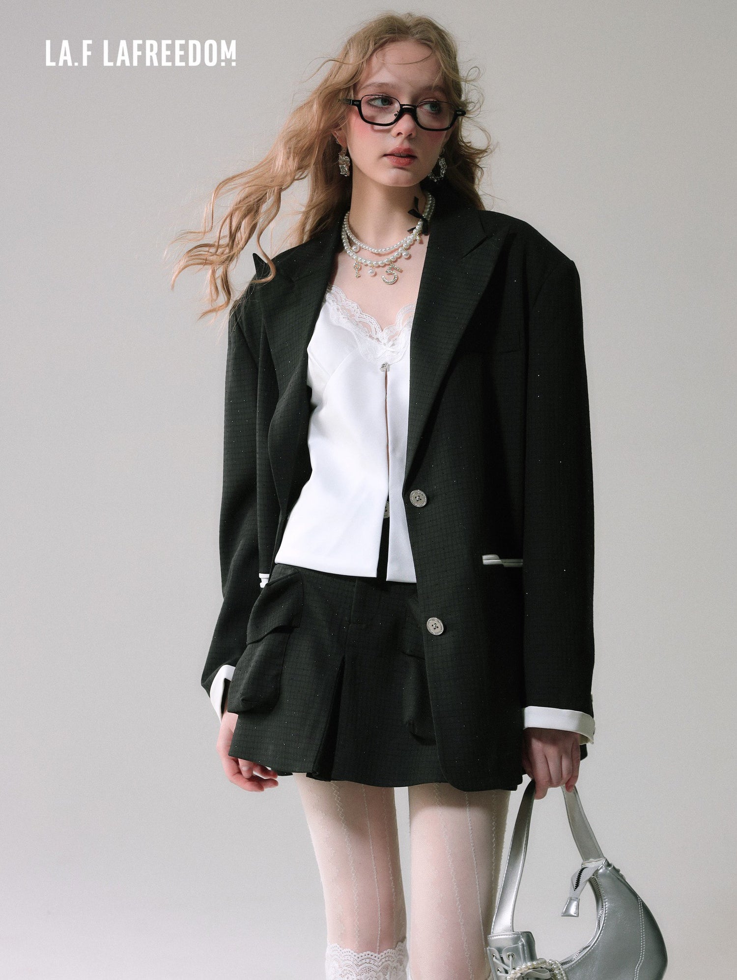 Lafreedom SALE LAF340217 Minimalist sparkling patchwork jacket
