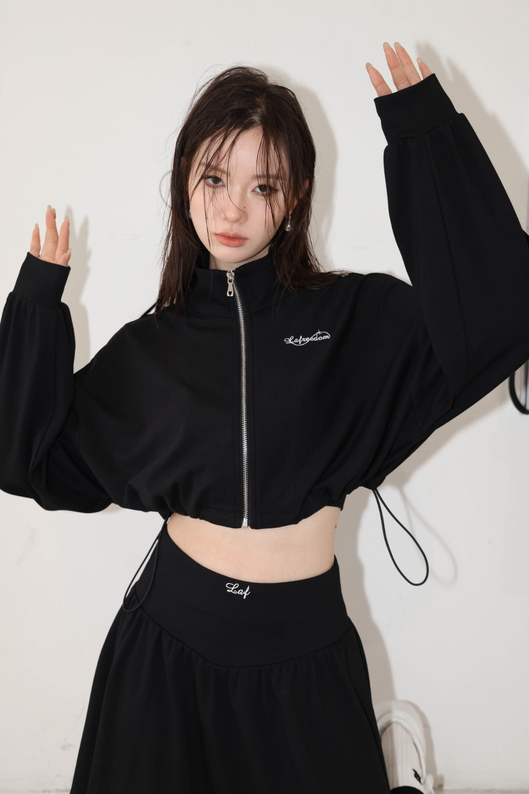 Lafreedom SALE LAF330413 Sports style embroidered set (black)