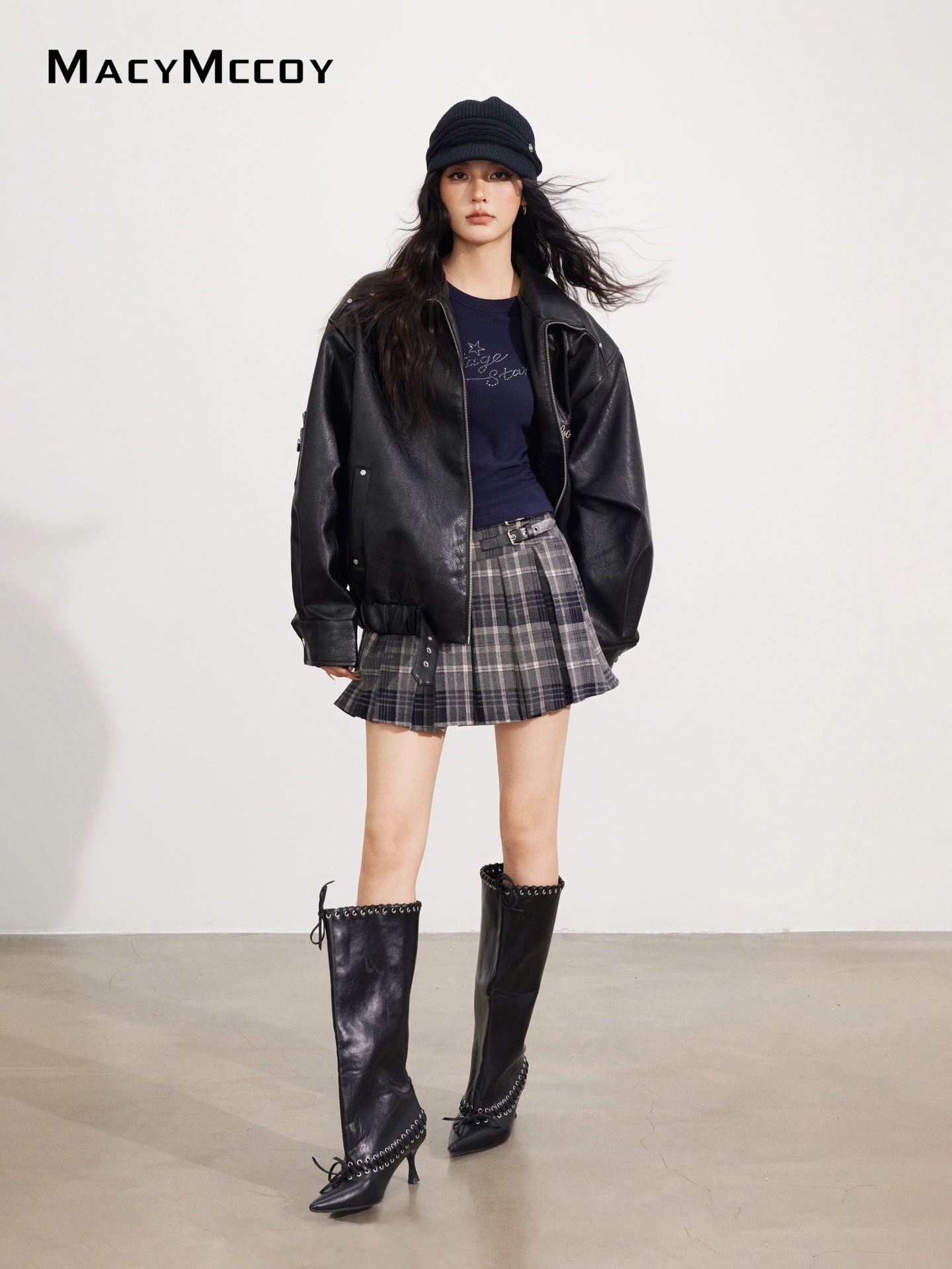 MacyMccoy MMC2025152 Slouchy Leather Jacket