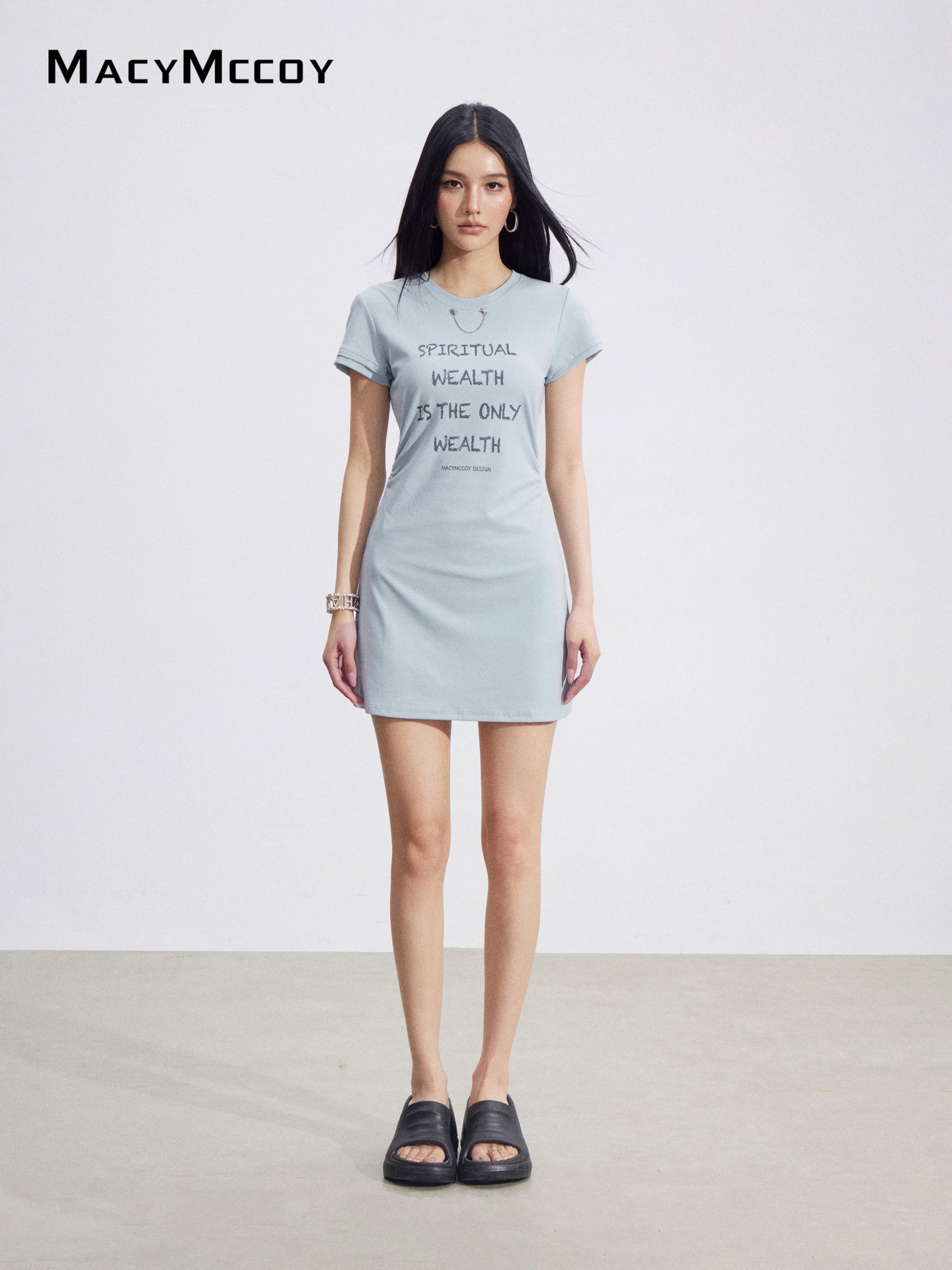 MacyMccoy MMC2026097 Chain Link Dress(2color)