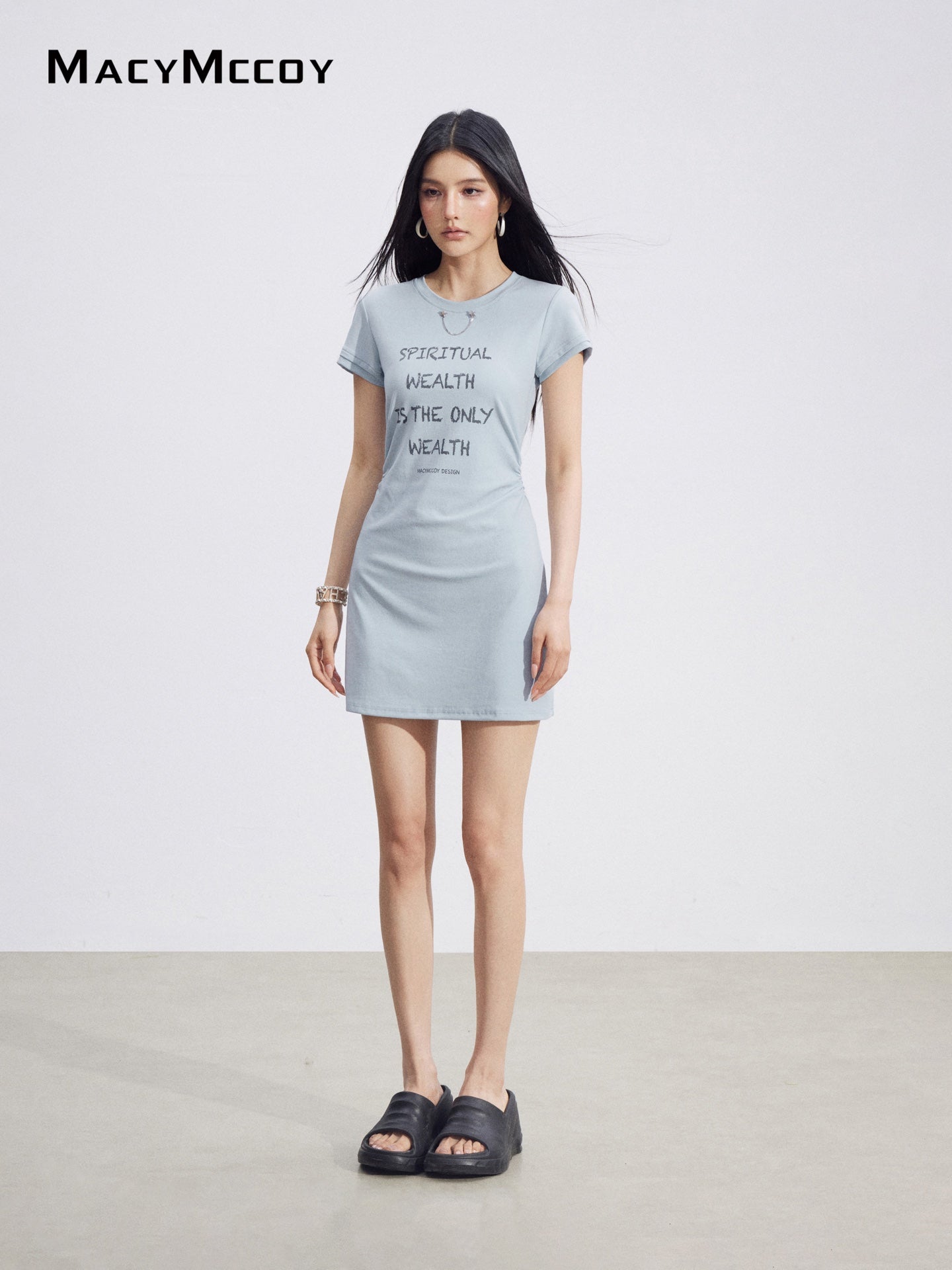 MacyMccoy MMC2026097 Chain Link Dress(2color)
