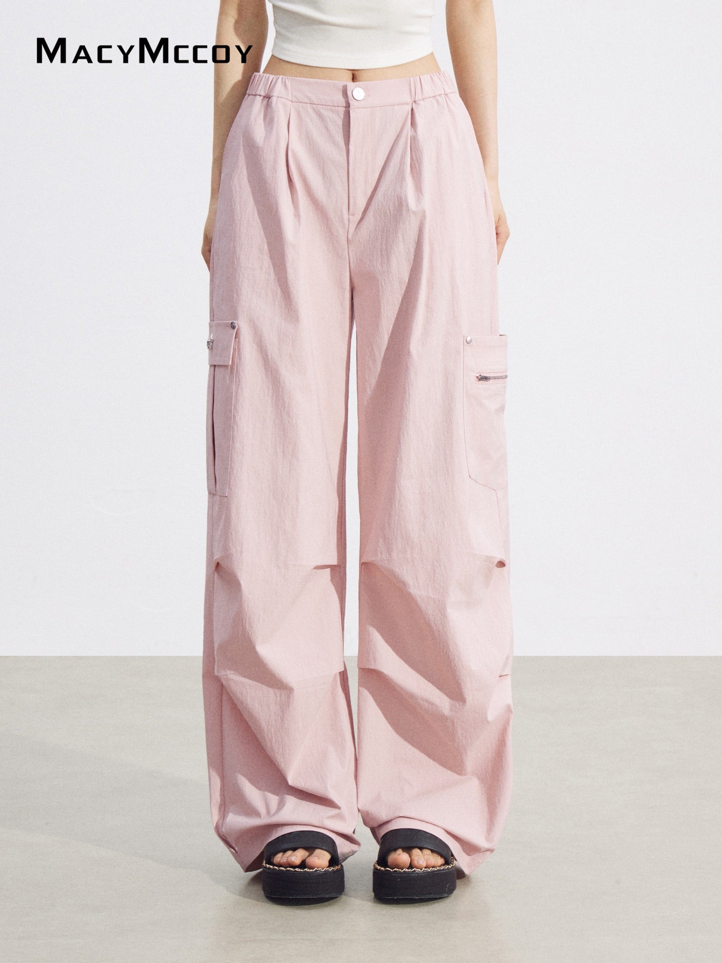 MacyMccoy MMC2026095 Pocket Cargo Pants(2color)