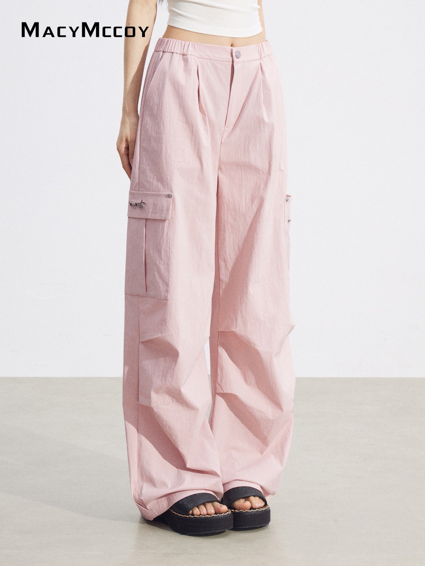 MacyMccoy MMC2026095 Pocket Cargo Pants(2color)