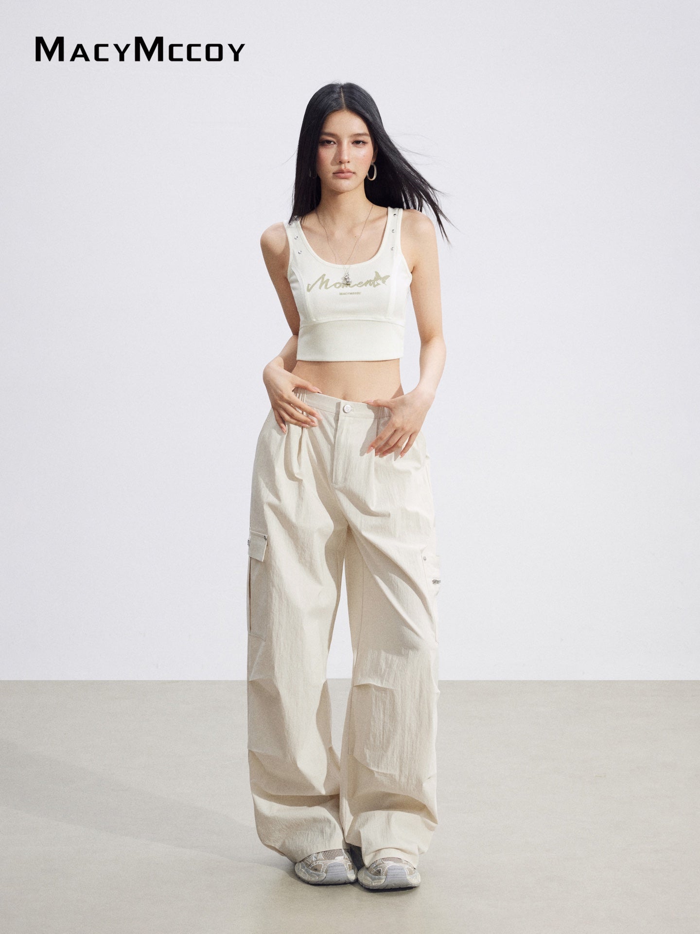MacyMccoy MMC2026095 Pocket Cargo Pants(2color)