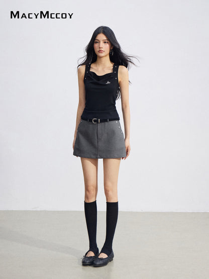 MacyMccoy MMC2026087 Star Ruched Camisole(2color)