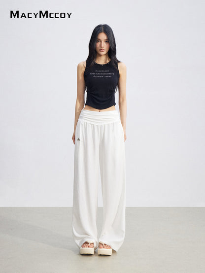 MacyMccoy MMC2026082  White High Waist Trousers