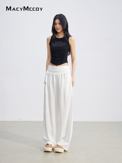 MacyMccoy MMC2026082  White High Waist Trousers
