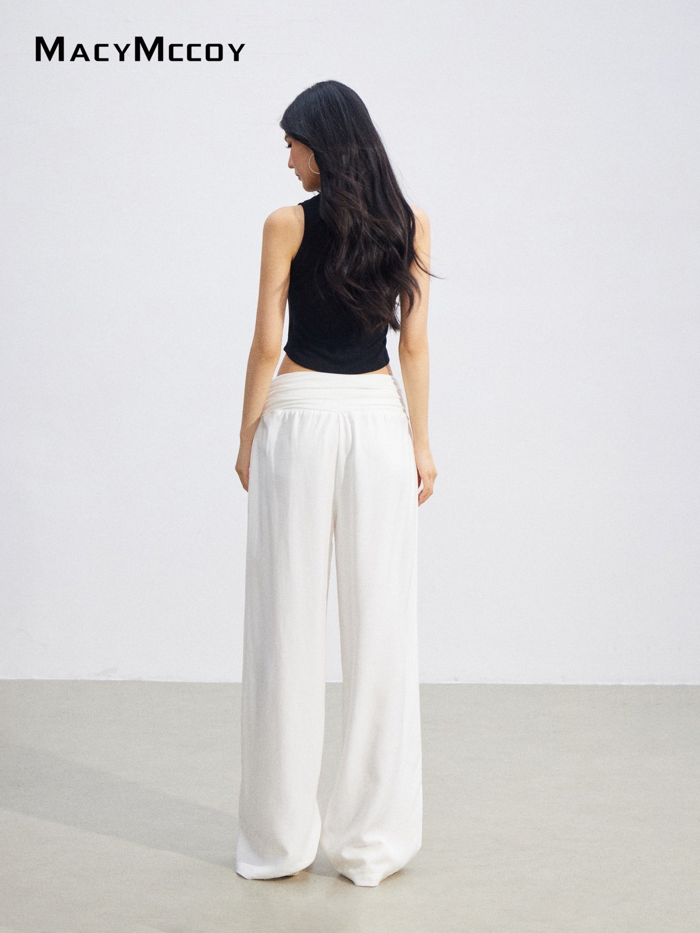 MacyMccoy MMC2026082  White High Waist Trousers